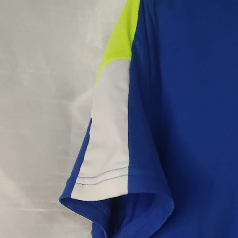 Nike‎ Dri-FIT Blue and Neon Yellow Polo